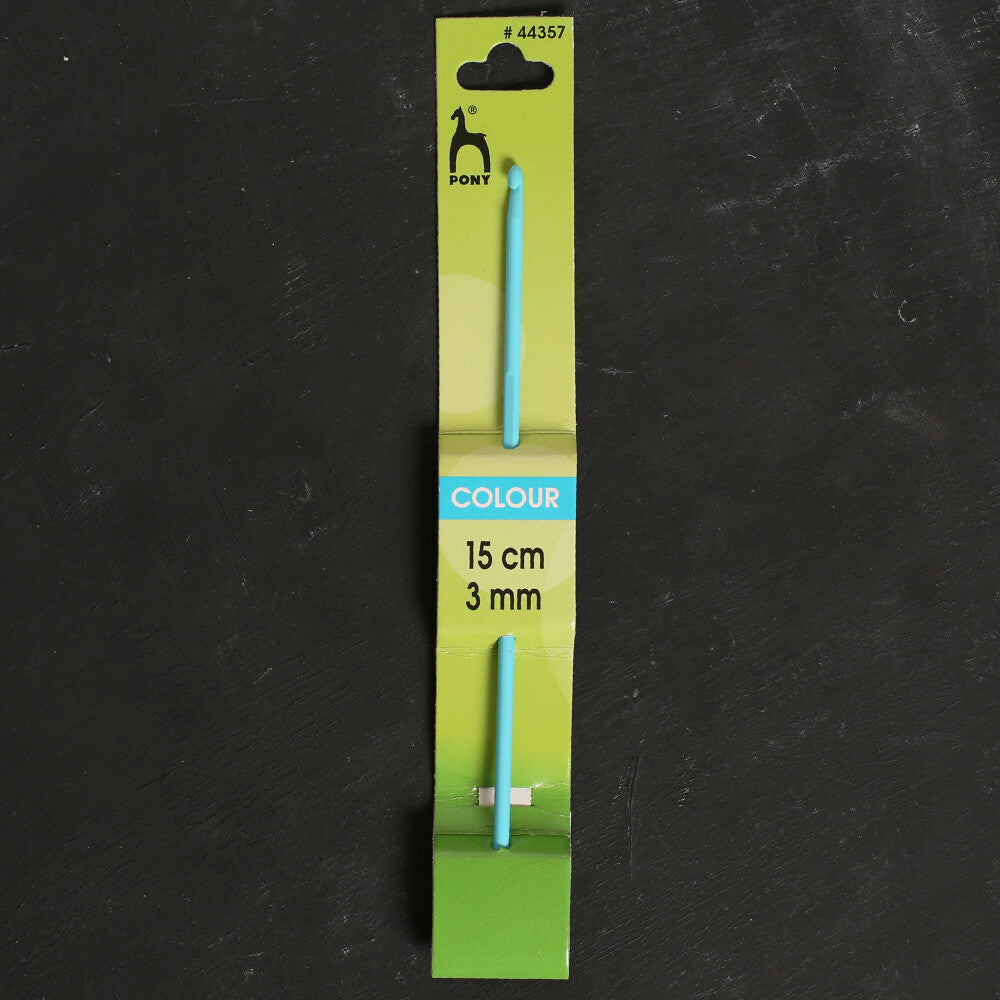 Pony Colour 3 mm 15 cm Mavi Plastik Yün Tığ - 44357